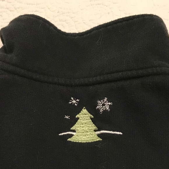 Breckenridge holiday black sweatshirt with embroidered reindeer design (3X) - Picture 15 of 16